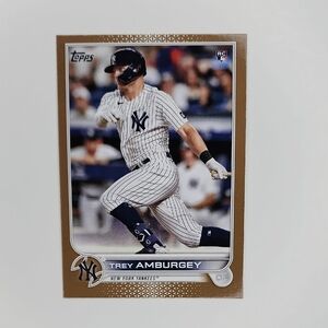 Trey Amburgey ~ 2022 Topps ~ Gold ~ Rookie ~ Numbered 0837/2022